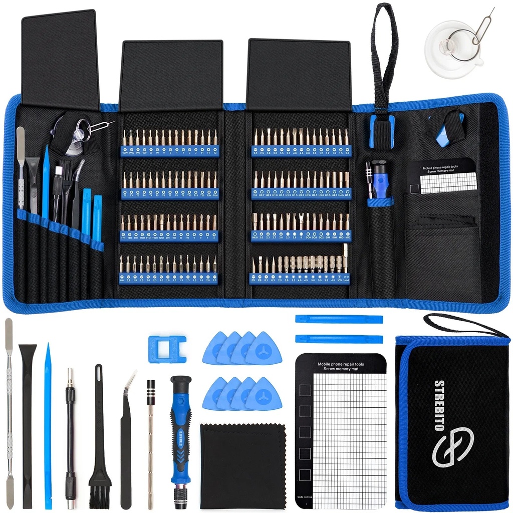 Humwam Precision Screwdriver Sets 142-Piece Electronics Precision Screwdriver with 120 Bits Magnetic Repair Tool Kit for Iphone, Computer,Household Appliances, Jewelry, Guita, Tablet,Game Console