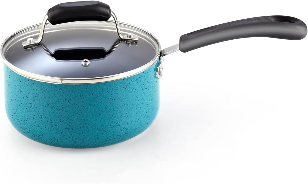 Cook N Home Nonstick Saucepan with Glass Lid 2.5 Qt, Non-Stick Cookware Sauce Pa
