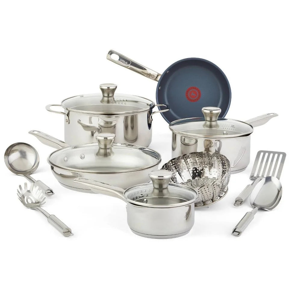 T-Fal Platinum Endurance 14Pc Stainless Steel Cookware Set