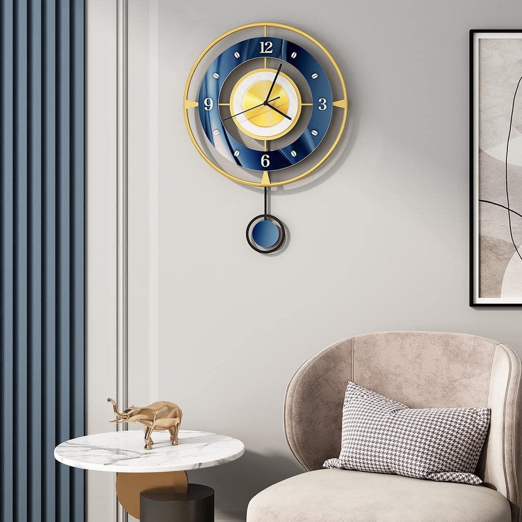 MEISD 21 Inch Decorative Wall Clock, Battery Operated, Quartz Sweep Movement, Si