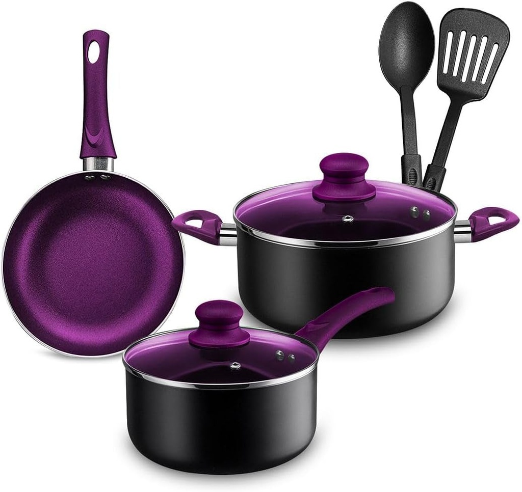 Chef'S Star Pots and Pans Set Nonstick, Kitchen Cookware Sets, Aluminum Cooking