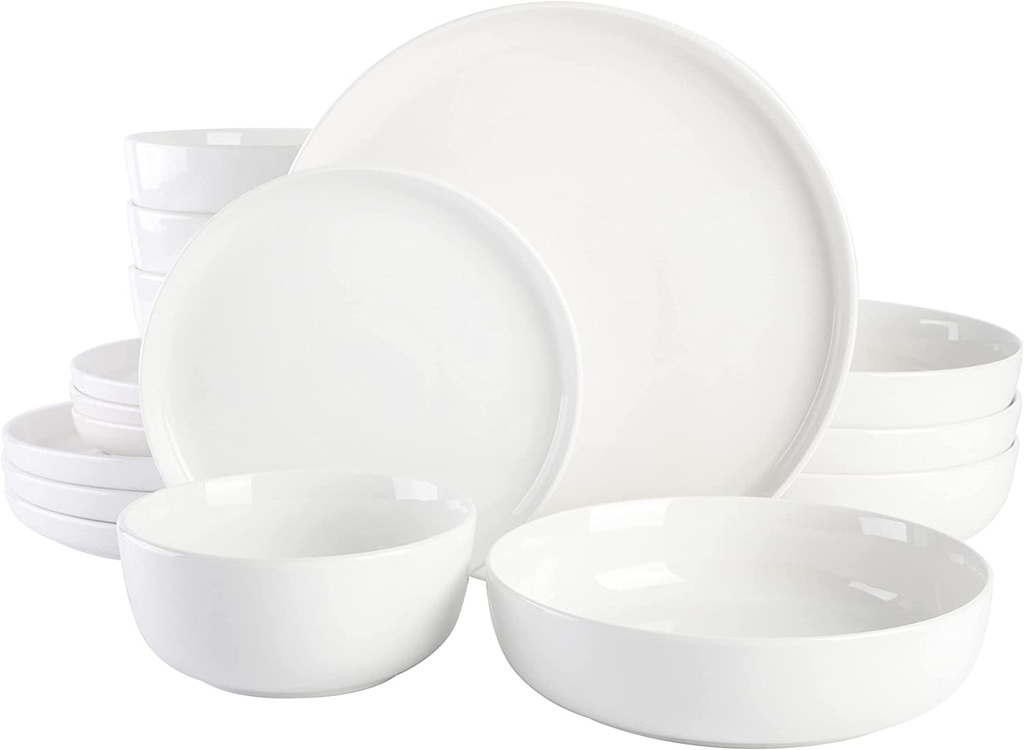16 Piece Gibson Home Oslo Porcelain Chip and Scratch Resistant Dinnerware Set