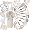 Umite Chef Silicone Kitchen Cooking Utensil Set, 43 Pcs Spatula Set with Stainle