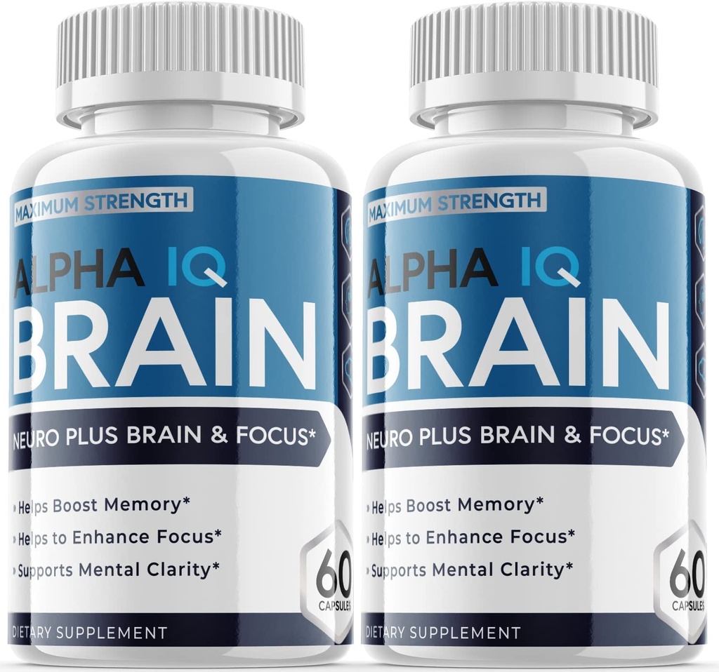 Alpha IQ Brain Advanced Formula Nootropic Supplement Pills (2 Pack)