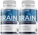Alpha IQ Brain Advanced Formula Nootropic Supplement Pills (2 Pack)