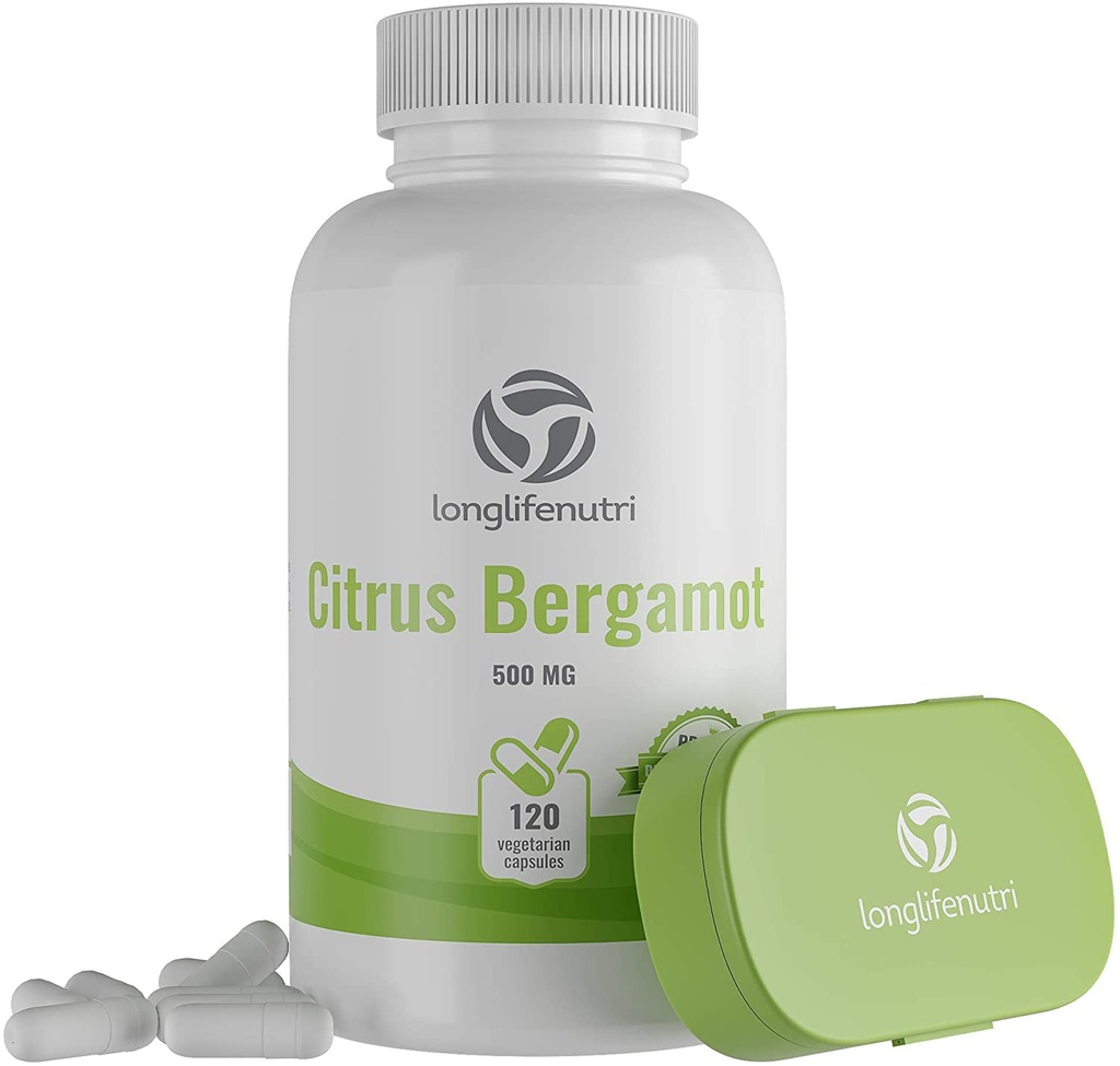 Citrus Bergamot Extract 500Mg 120 Veg Caps | Made in USA | Min. 40% Polyphenols