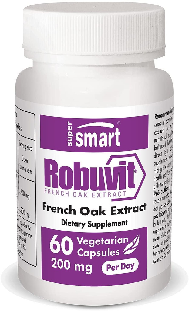 Supersmart - Robuvit ® 100 Mg - French Oak Wood Extract for Stress & Mood - Anti