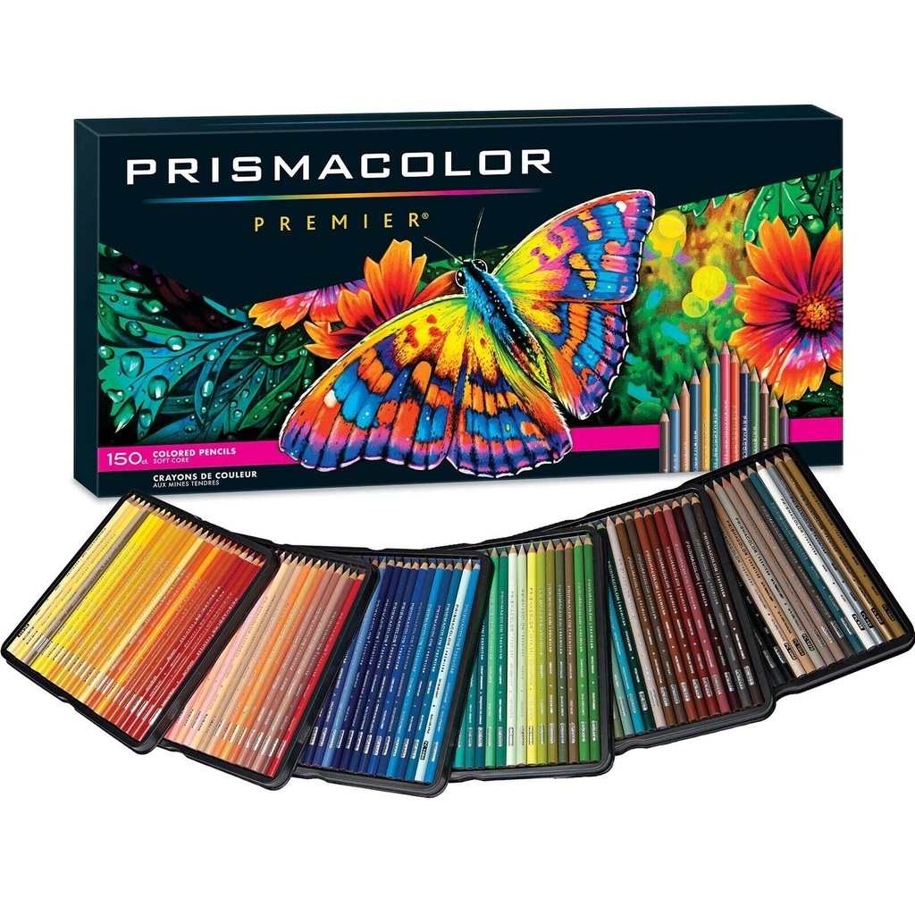 *NEW* Prismacolor Premier Soft Core 150 Premium Coloured Pencils Set Quality