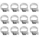 Mikease 12 Pack Hose Clamps Stainless Steel Clamps Worm Gear Hose Clamp Miniature Powerseal Wormdrive Kit