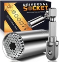 Super Universal Socket Tools Gifts for Men,Christmas Stocking Stuffers for Men Grip Socket Set with Power Drill Adapter(7-19Mm) for Men Birthday Gifts for Dad Women Husband