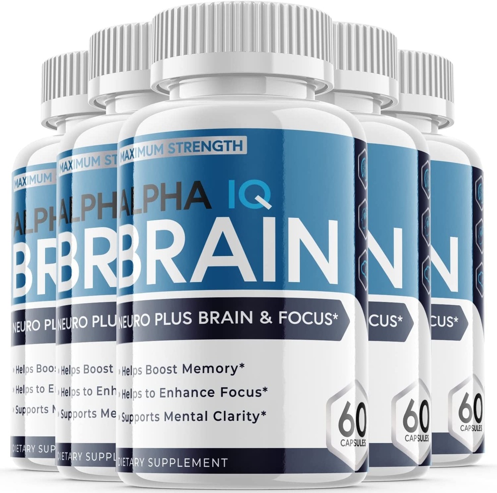Alpha IQ Brain Advanced Formula Nootropic Supplement Pills (5 Pack)