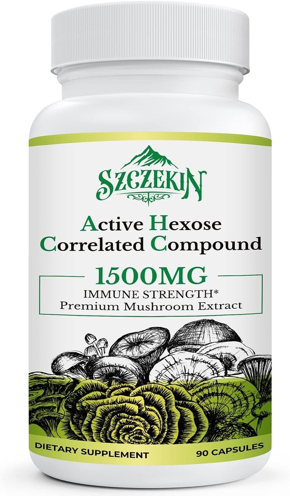 Active Hexose Correlated Compound 1500 Mg Supplement, Natural 8 Mushroom Extract
