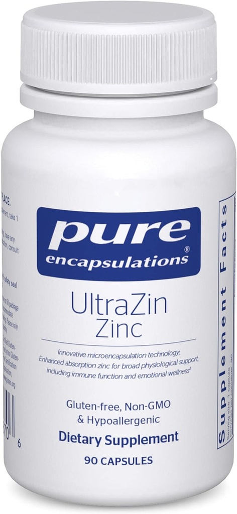 Pure Encapsulations Ultrazin Zinc | Enhanced Absorption Mineral Support for Meta