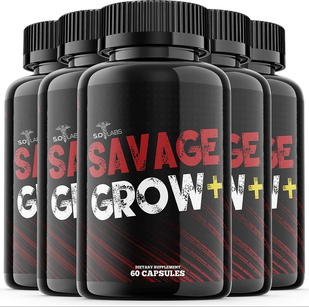 (5 Pack) Savage Grow plus Pills for Men Dietary Supplement Pulls Capsule Pil Sav