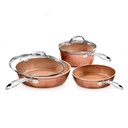 Gotham Steel Premium Hammered Cookware – 5 Piece Ceramic Pots, Pan Set