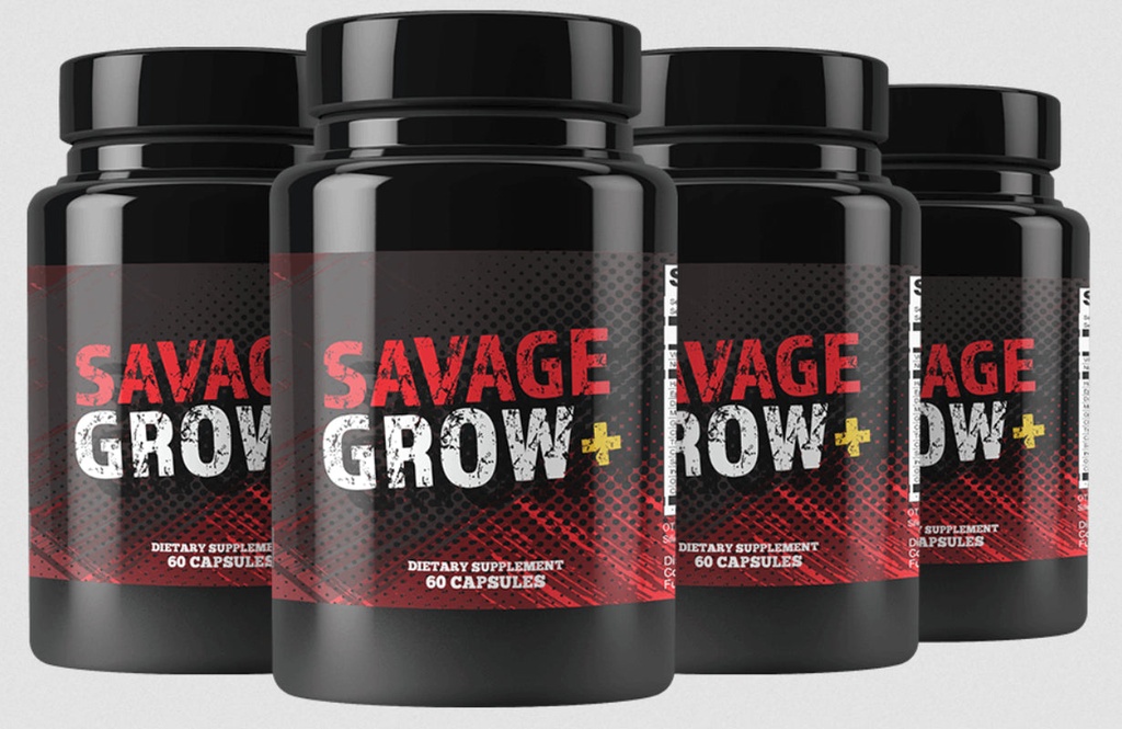 (4 Pack) Savage Grow plus Pills for Men Original
