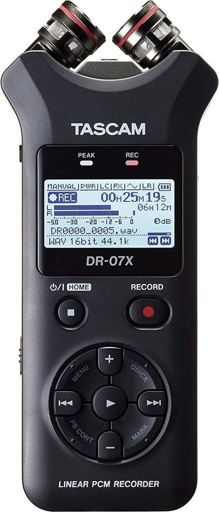 Tascam DR-07X Stereo Handheld Digital Audio Recorder with USB Audio Interface