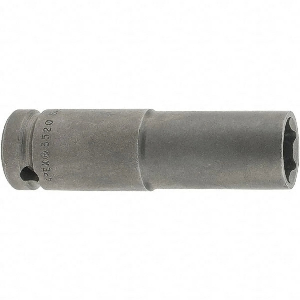 Apex 5520 Impact Socket: 0.625" Socket, Square Drive 6-Point, 3.25" OAL