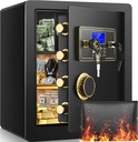 2.2 Cubic Roomy Safe Fireproof Waterproof, Personal Security Home Safe with Comb