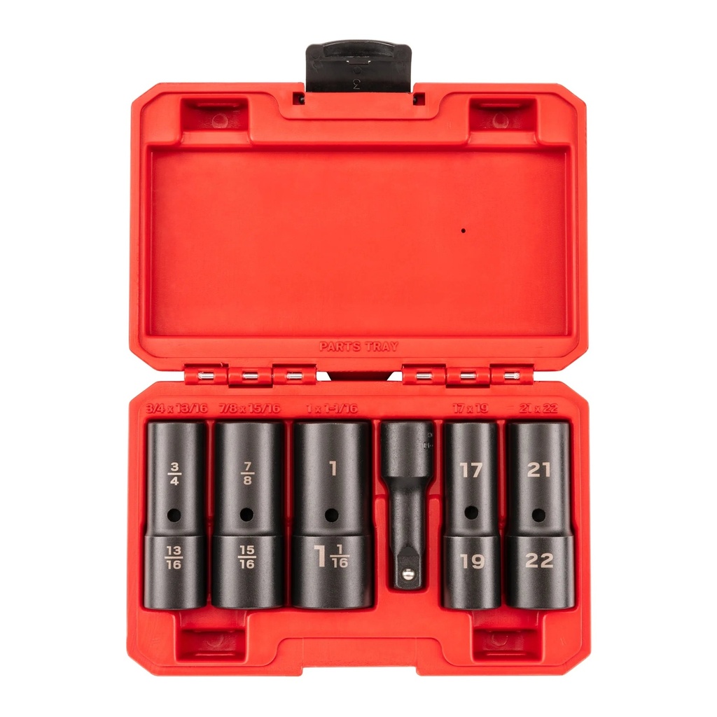 Tekton, 6-Pc 1/2In. Drive Thin Wall Impact Flip Socket Set, Pieces (Qty.) 6 Socket Set Type 1/2In. Drive Sets, Model# SIF92400