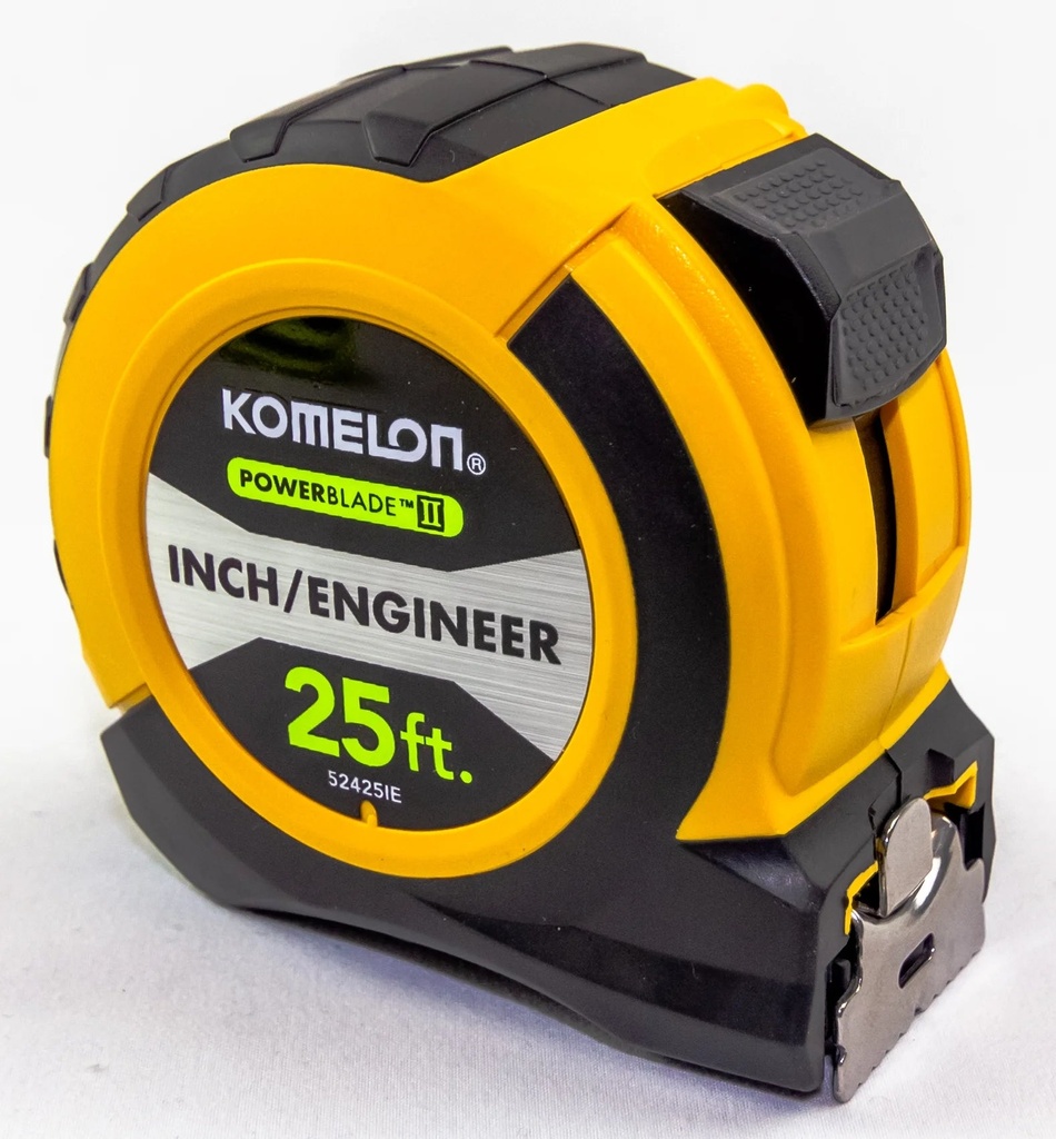 Komelon 25Ft ABS Powerblade II Tape Measure (Inch/Engineer)