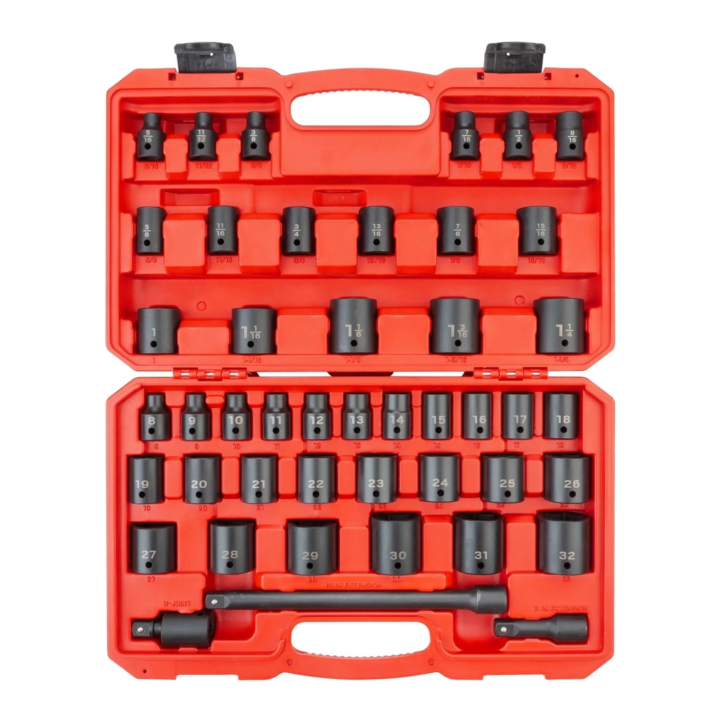 Tekton Impact Socket Set, 1/2" Dr. 6-Pt., 45-Pc SID92403