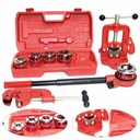 Fichiouy Manual Ratchet Pipe Threader Kit Set 3/8", 1/2", 3/4",1", 1-1/4", 1-1/2", and 2" W/5 Dies & Pipe Cutter