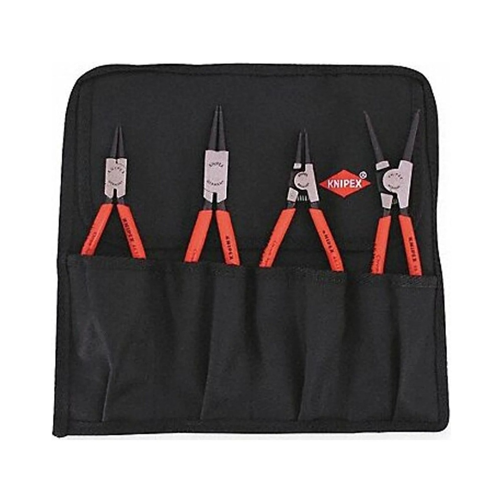 Knipex 4 Piece Circlip Pliers Set in Pouch - Straight