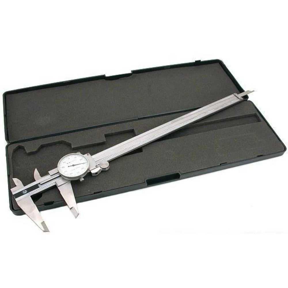 Hawk Precision Dial Caliper | 0-12" (0-30.5 Cm) Range | Stainless Steel & Chrome Finish | Versatile 4-Way Measurements
