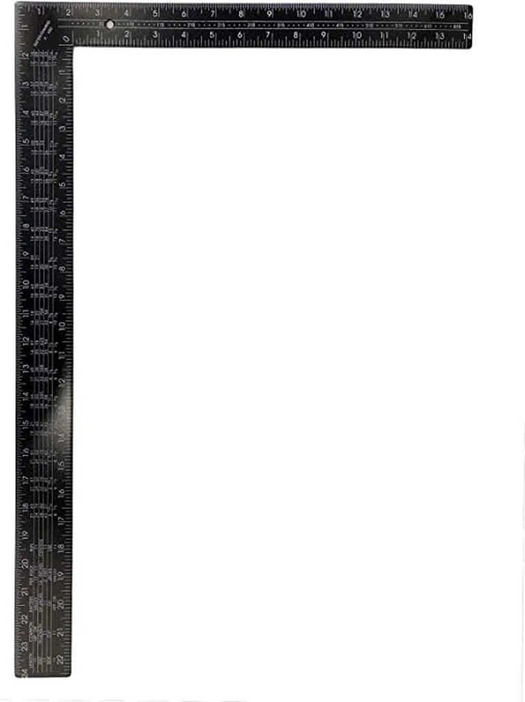 Tempered Steel Rafter Framing Square Assorted Colors (16" X 24")