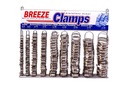 Breeze Hose Clamp Display Assortment, Contains: 200 Assorted Automotive Clamps, One 6200 Empty Rack