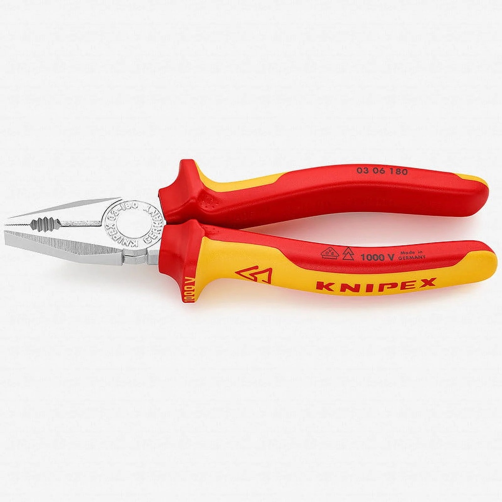Knipex 7" Combination Pliers - Chrome Insulated