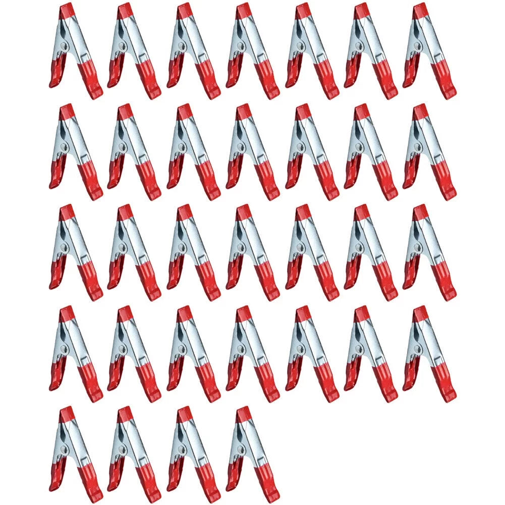 US 32-64 Pcs Metal Spring Clamps Heavy Duty 2" Mini Spring Clips Jaw Opening Set