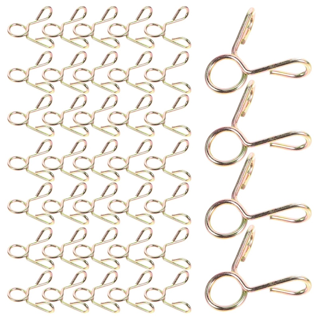 100Pcs Spring Clamp 5Mm Steel Hose Fastener Water Hose Clip Clamp Accessory