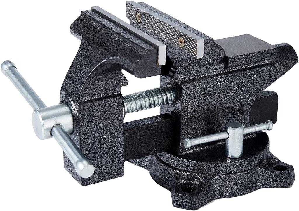 Gloppers Black Bench Vises, 4-1/2"Jaw Width with Swivel Base Table Vise Clamps