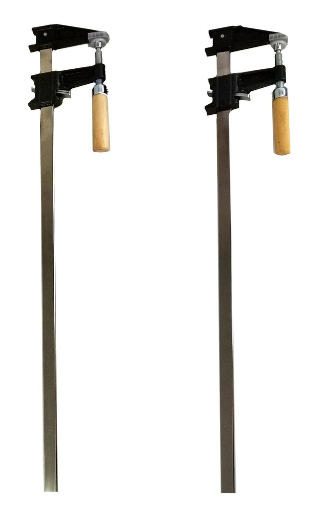 Set of 2 - 30" Steel Bar Clamp with Metal Ratcheting System and Quick Release Suitable for a Wide Range of Woodworking and Metalworking