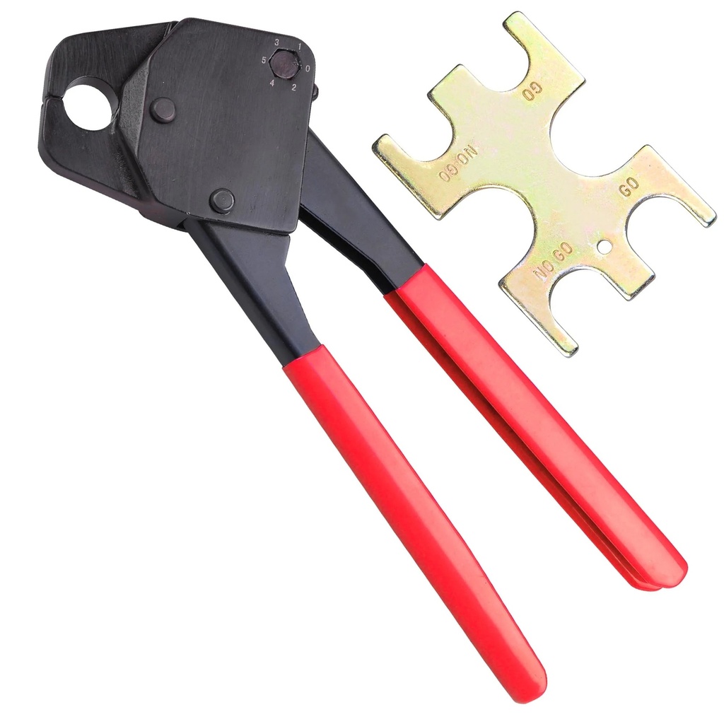 Yescom 1/2" PEX Crimper Copper Ring Plumping Crimps Crimping Tool with Go/No Go Gauge