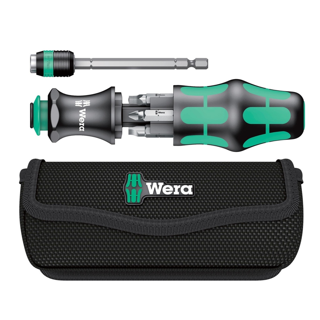 Wera - 5051025001 KK 26 7-In-1 Bitholding Screwdriver with Removable Bayonet Blade (SL/PH/SQ) Silver