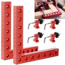 90 Degree Angle Clamps,Positioning Clamps 5.5" X 5.5"(14 X 14Cm) Aluminum Alloy Woodworking Carpenter Corner Clamping Square Tool