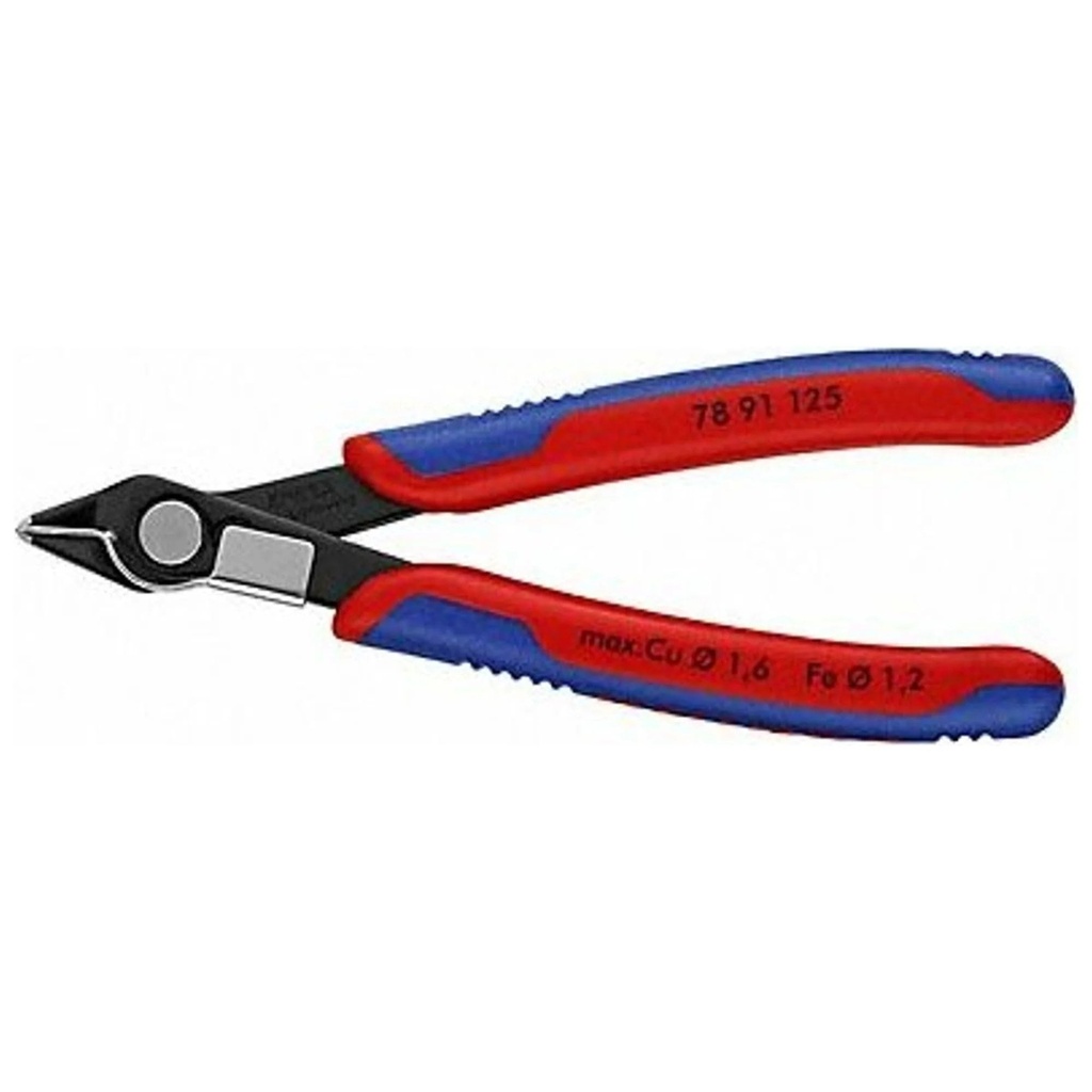 Knipex 5" Electronic Super Knips Additionally Hardened W/ Small Bevel and Lead Catcher - Multigrip