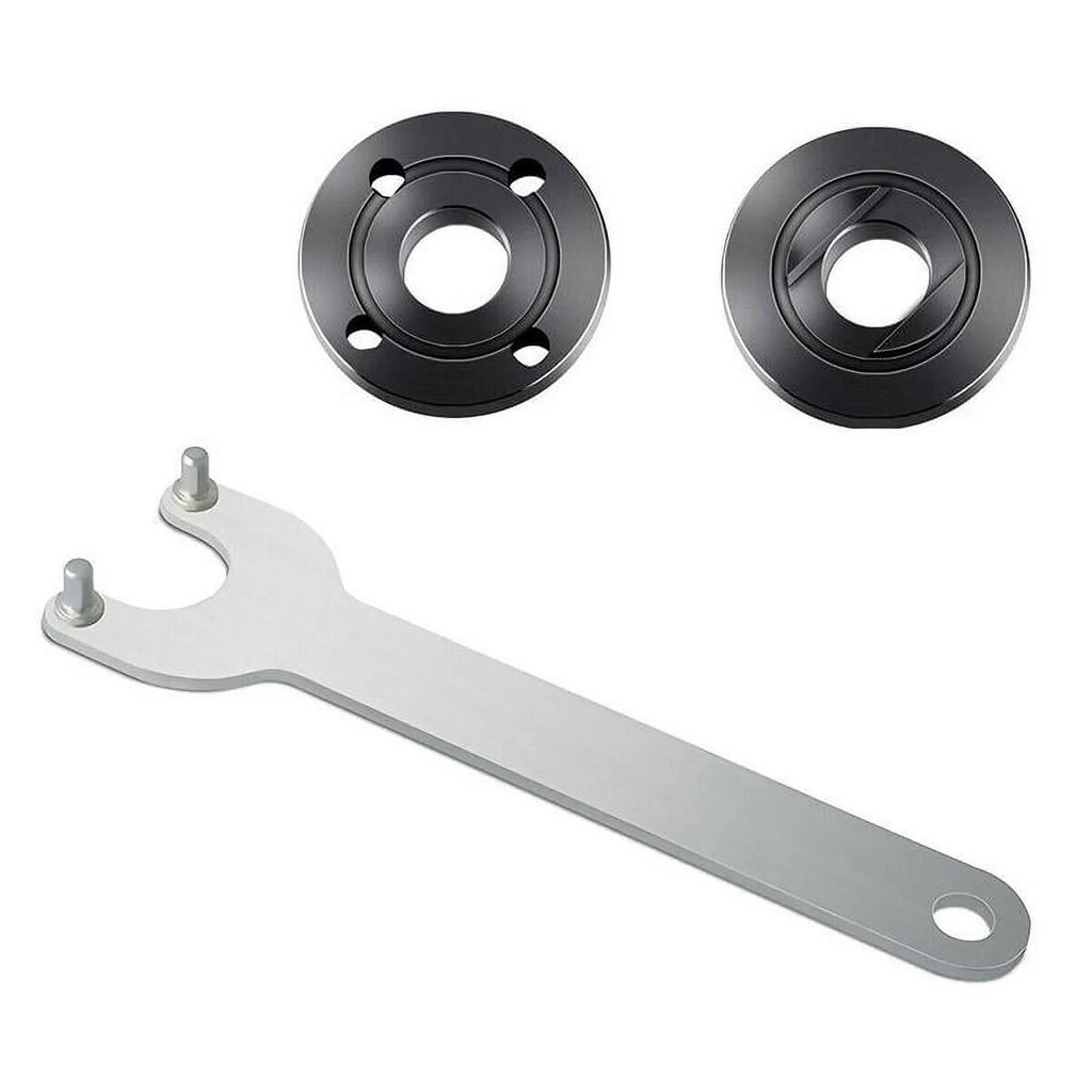 Angle Grinder Flange Spanner Metal Lock Nut Thread Replace for Angle Grinder inside outside Flange Nut Set Tool and Wrench