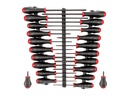 TEKTON High-Torque Black Oxide Blade Screwdriver Set with Black Rails, 22-Piece (#0-#3, 1/8-5/16 In., T10-30) | DRV41507