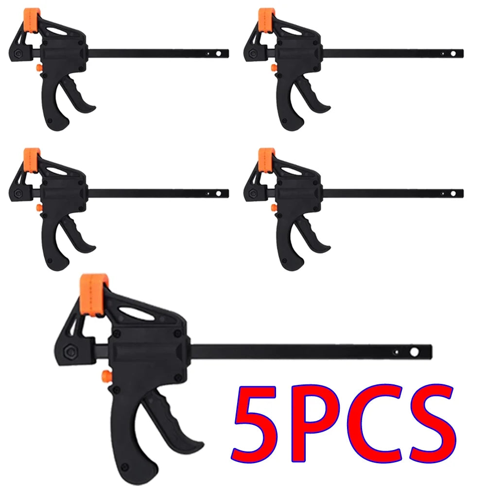 5PCS Quick Release Track Saw Clamps, Wood Spreader for Joinery, Easy Installation Equipment, Adjustable, with Fastener F Clamp and Working Bar