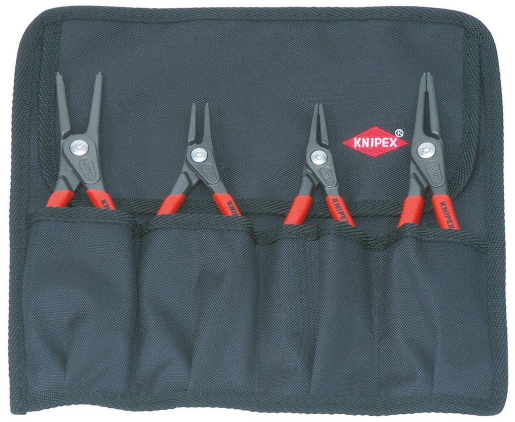 Knipex 001957 4Pc Precision Circlip (Sanp-Ring) Pliers Set in Tool Roll