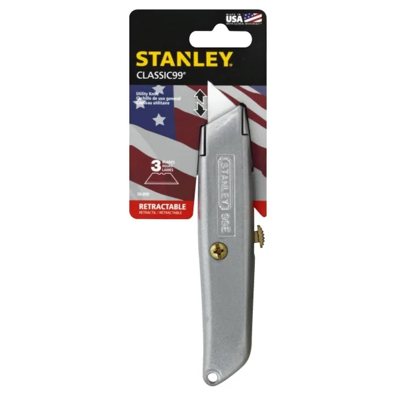 Classic 99 Utility Knife W/Retractable Blade Gray