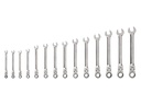 TEKTON Flex Head 12-Point Ratcheting Combination Wrench Set, 14-Piece (6-19 Mm) | WRC95002