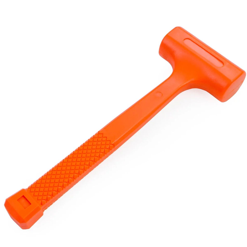 STARK USA 1Lbs Head Dead Blow Hammer Mallet Checkered Handle Spark Rebound Resistant Orange