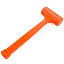 STARK USA 1Lbs Head Dead Blow Hammer Mallet Checkered Handle Spark Rebound Resistant Orange