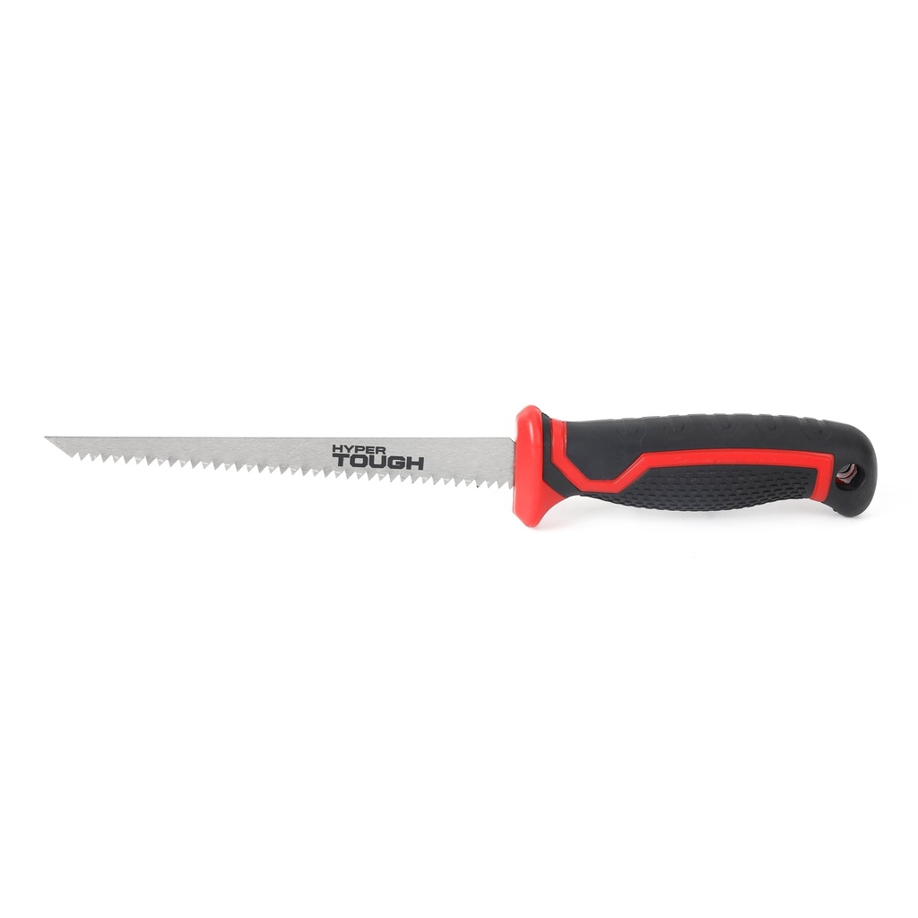 Hyper Tough Drywall Jab Saw, 6-Inch Carbon Steel Blade, Comfort Grip Handsaw, Red