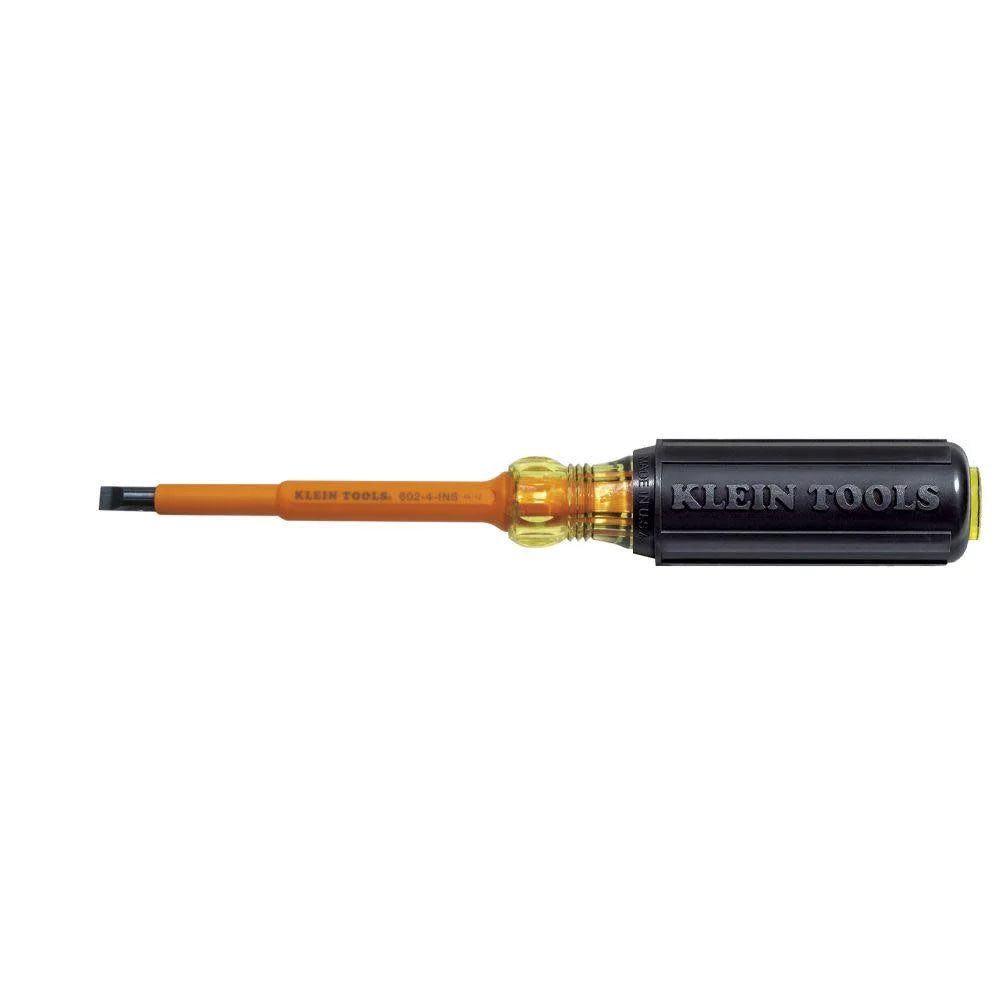 Klein Tools Insulated Steel Shank Screwdriver 8 11/32 in (L) 1/4 in Slotted Keystone